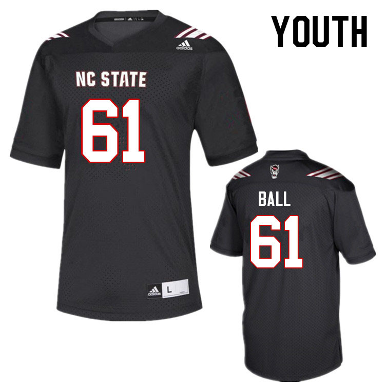 Youth #61 Corey Ball NC State Wolfpack College Football Jerseys Sale-Black